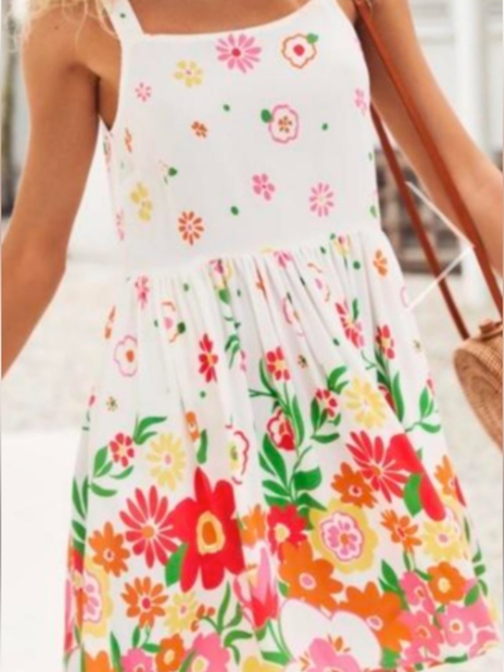 Mister Zimi Sophie Floral Sun Dress Sz 12 NWT Pleated White Meadow Cottage Core